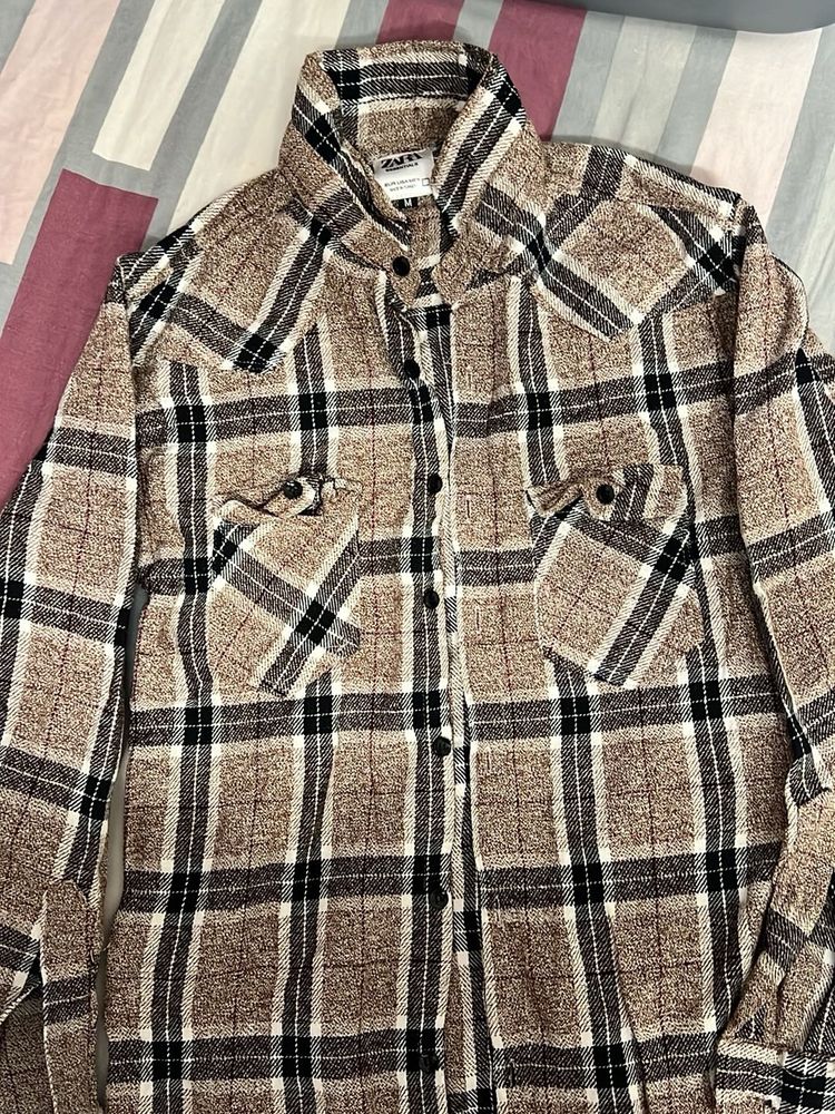 Zara Plaid Flannel Shirt
