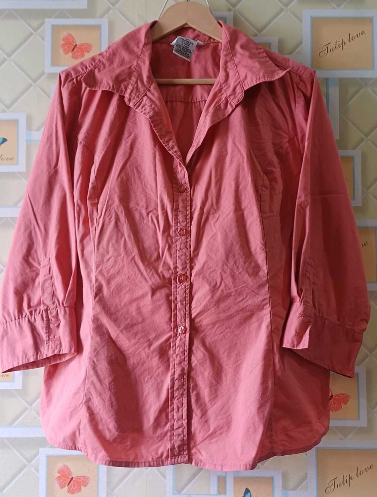 Salmon Button-Down Shirt