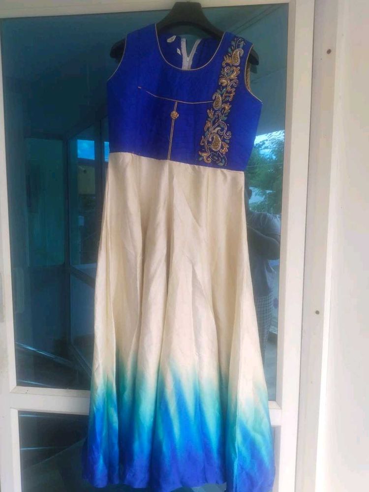 Blue &amp; White Ombre Party Dress