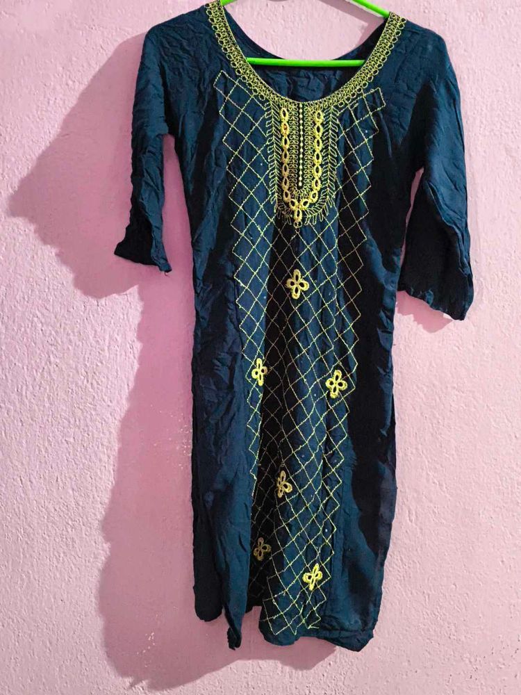 Embroidered Cotton Kurti