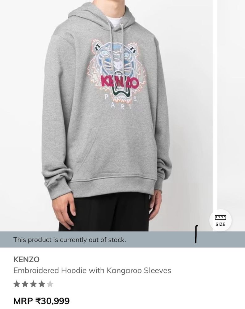 Kenzo Paris Tiger Graphic Hoodie