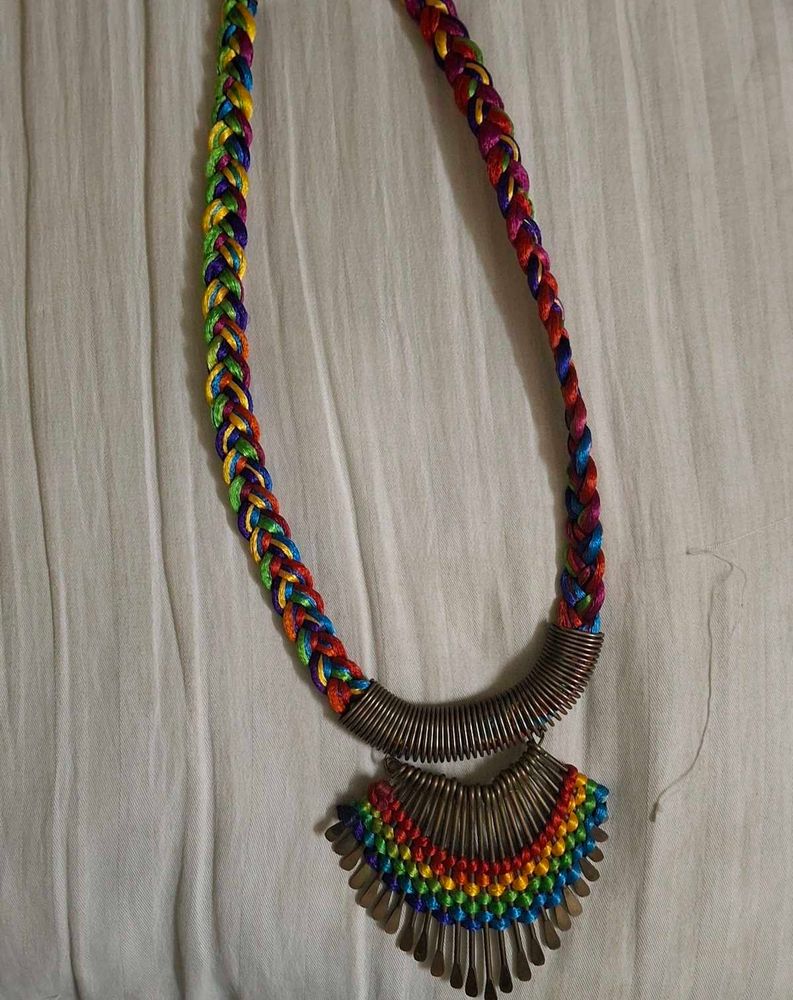 Beautiful Rainbow Colour Neckless For Women