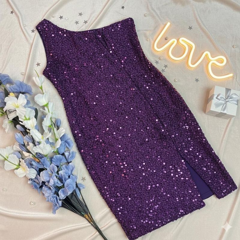 Sparkling Purple Party Dress