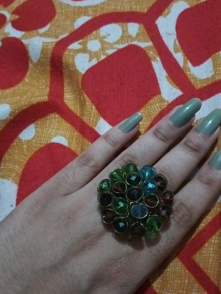 Colorful Beaded Ring