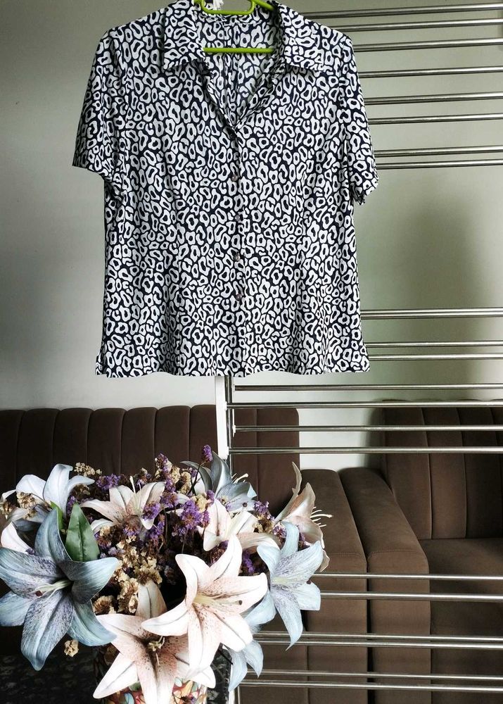 Vintage Animal Print Blouse