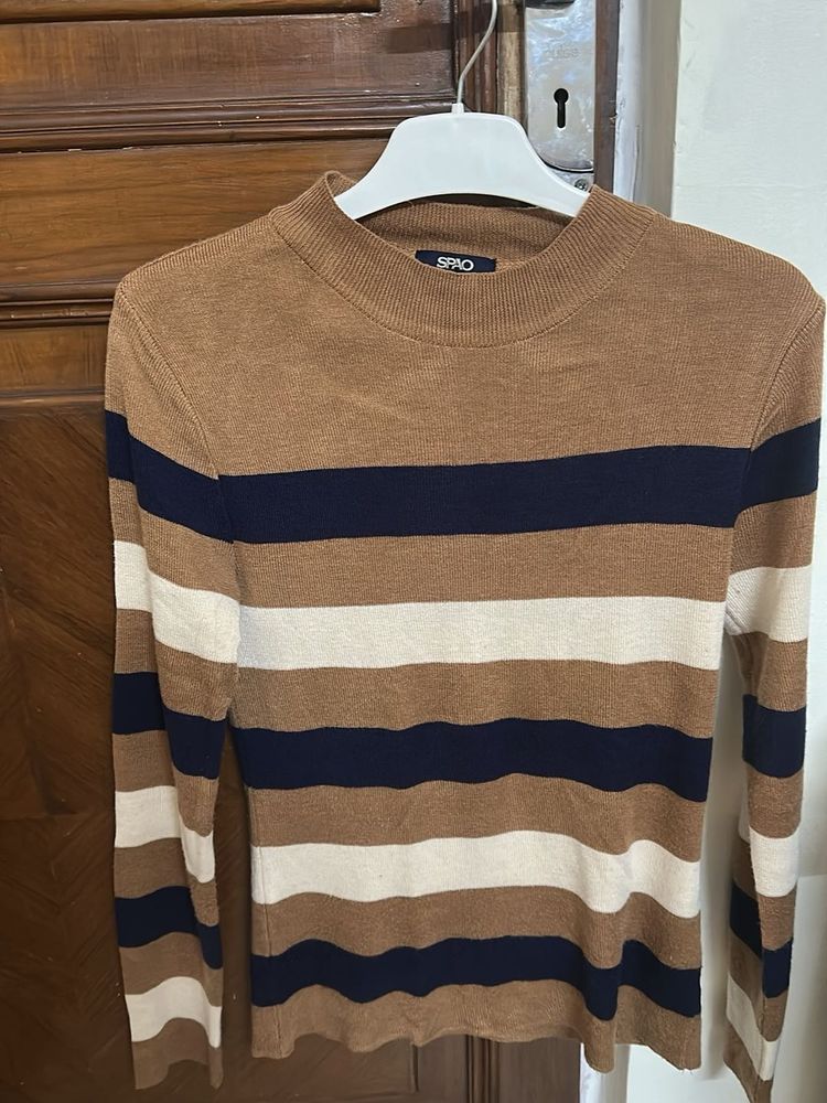 Striped woollen sweater