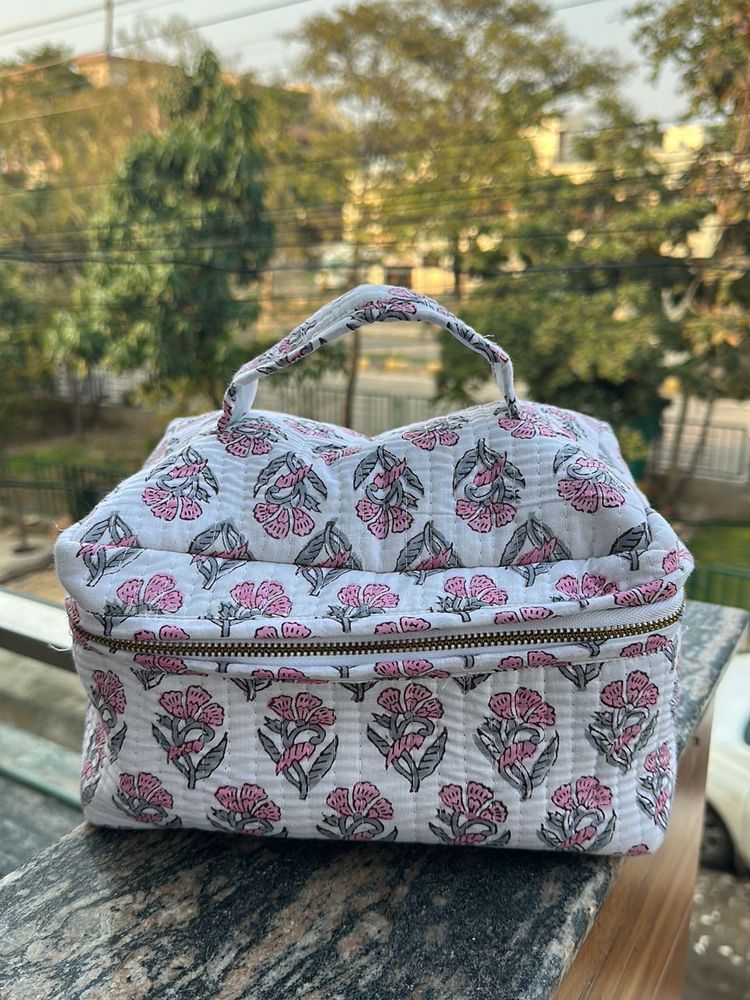 Handmade Quilted Vanity Bag