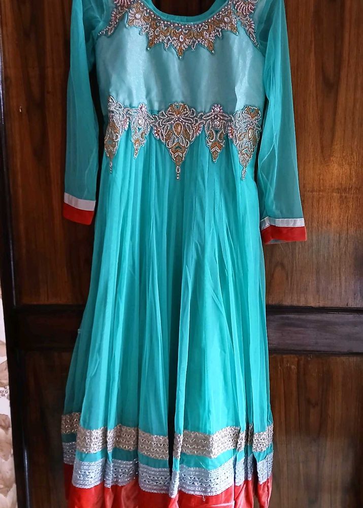 Ethic Gown With Dupatta