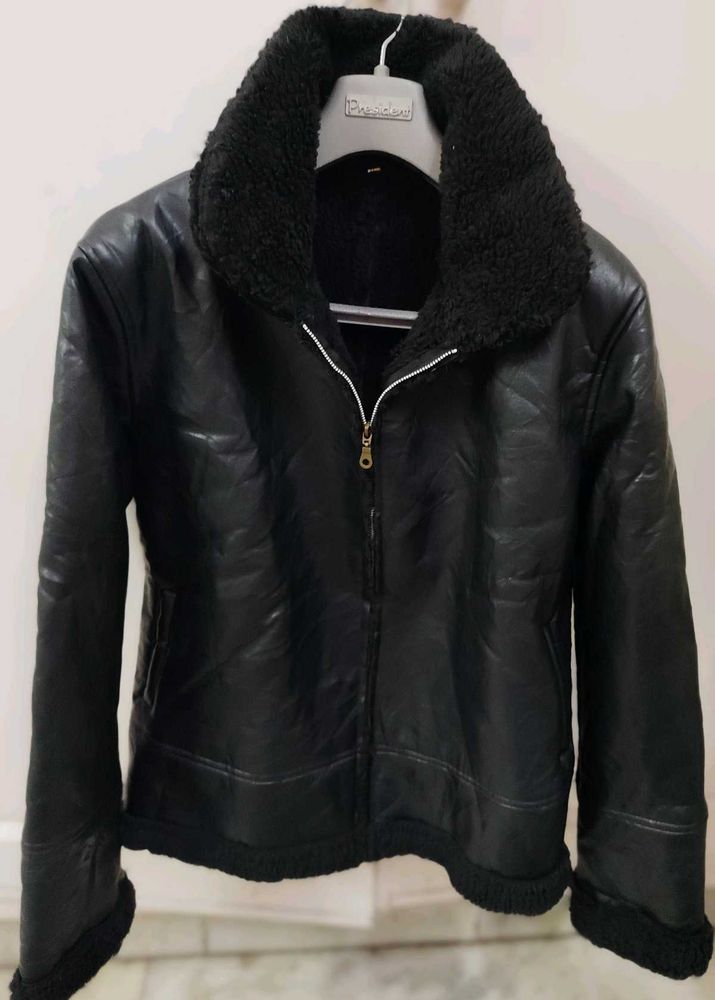 Black Faux Leather Jacket