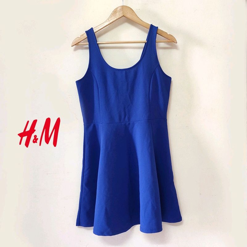 H&amp;M Royal Blue Skater Dress