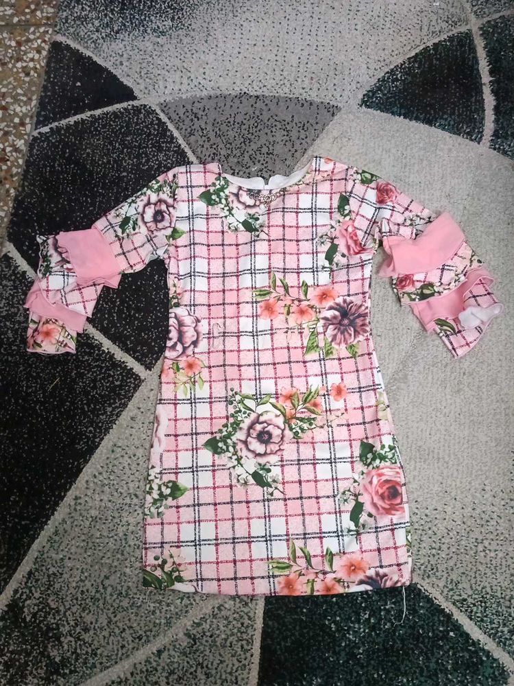 Floral Checkered Dress