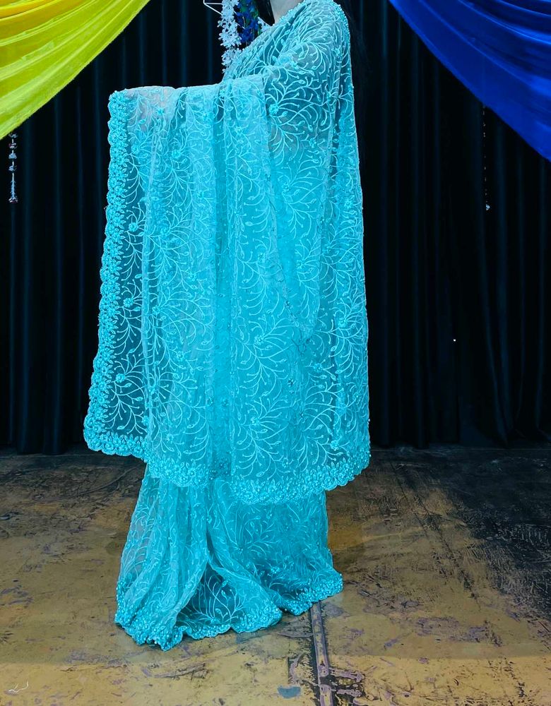 One Time Use Beautiful Net Saare