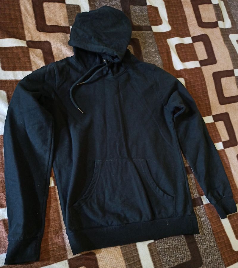 Bewakoof Jet Black Fleece Hoodie