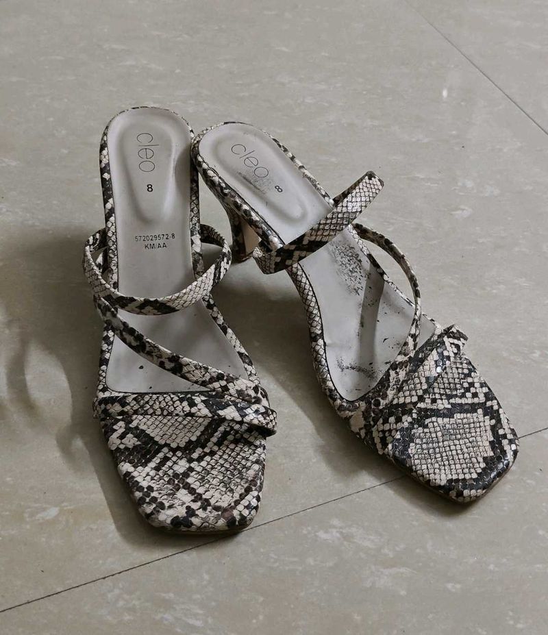 Cleo Snake Print Heels