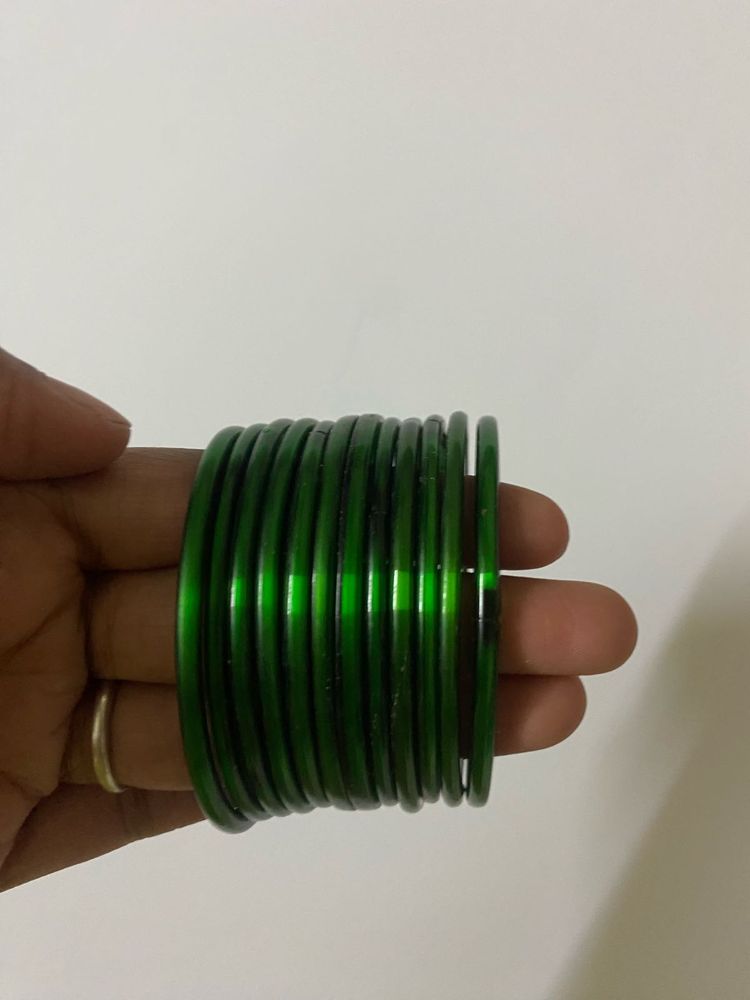 Green Glass Bangles