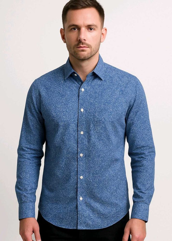 Stylish Blue Patterned Shirt