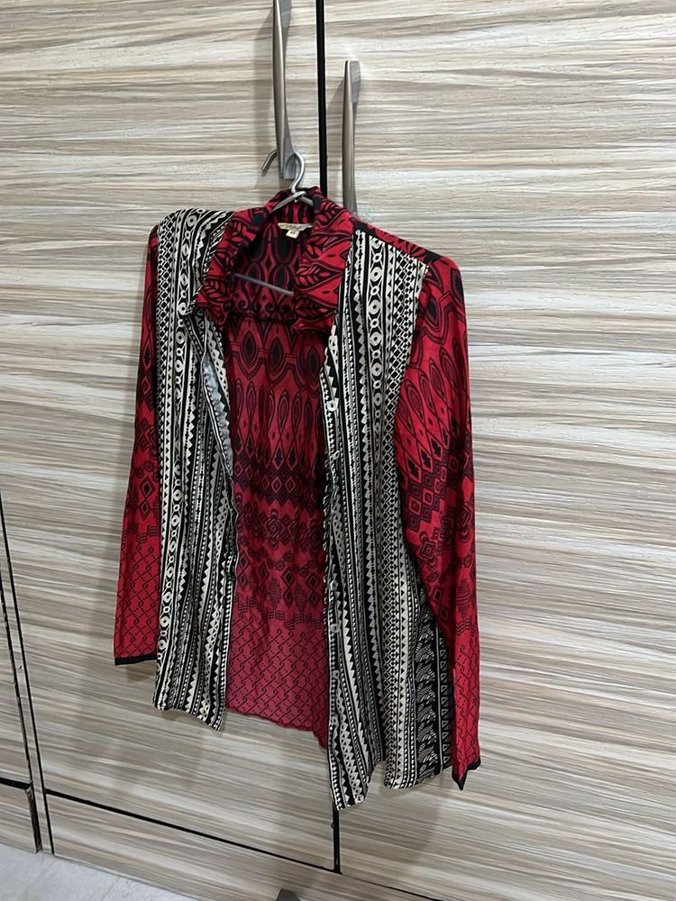 Patterned Button-Down Shirt