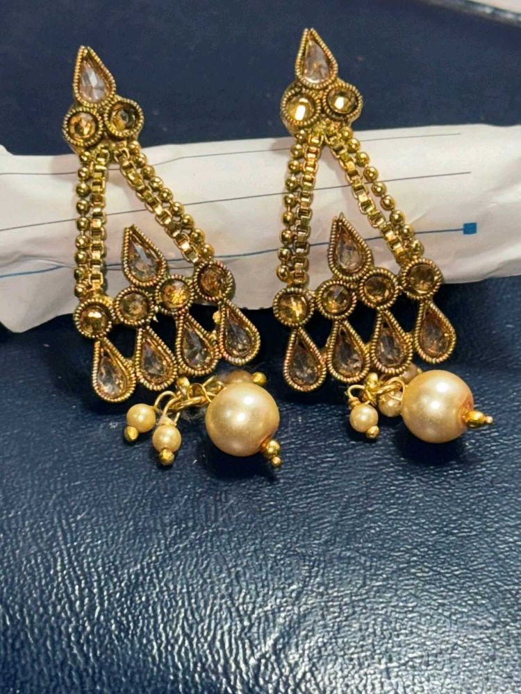 Elegant Gold Tone Earrings