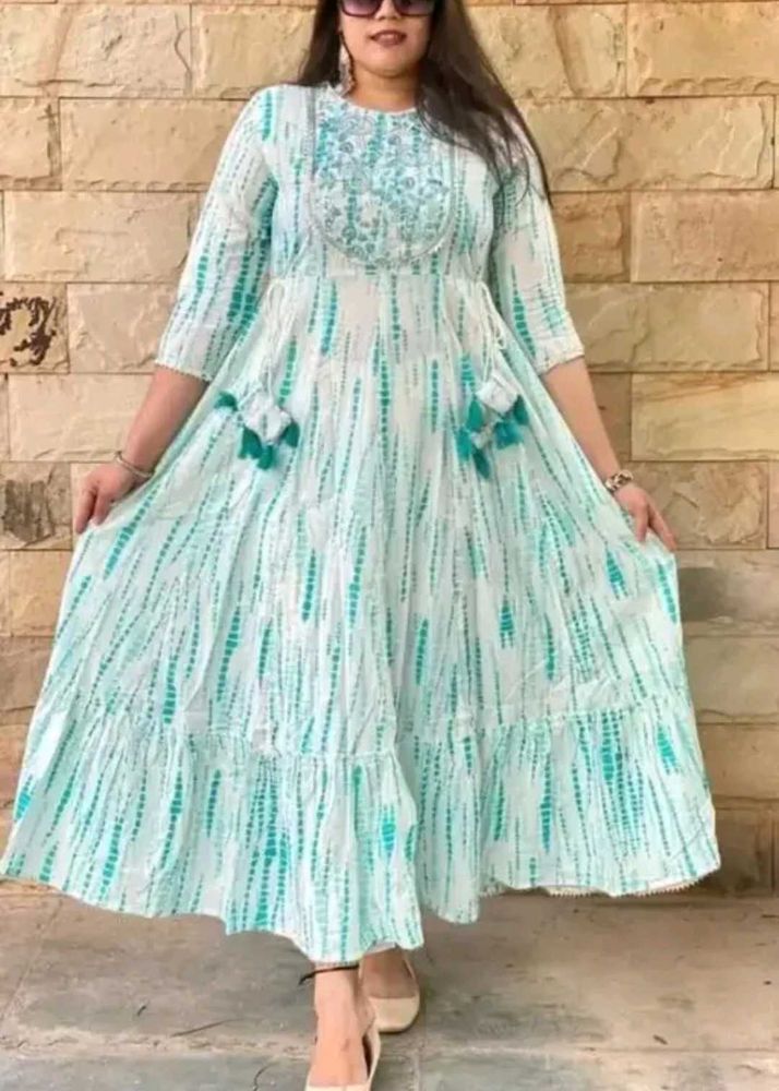 Elegant Tie-Dye Print Kurta