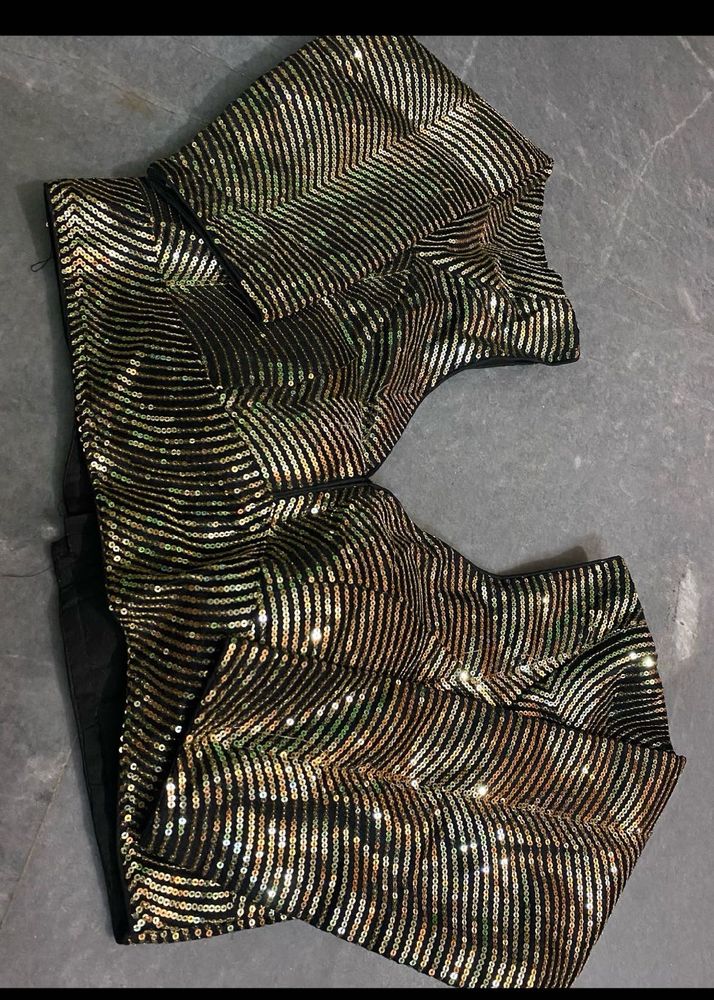 Black Sequence Blouse