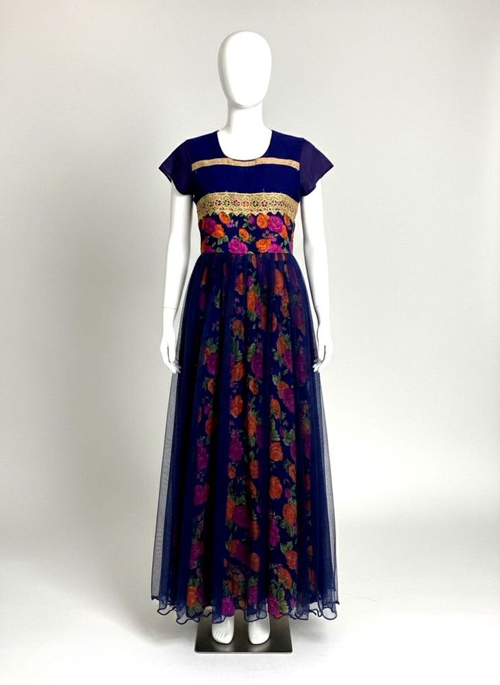 Stitched Elegant Floral Maxi Dress Gown