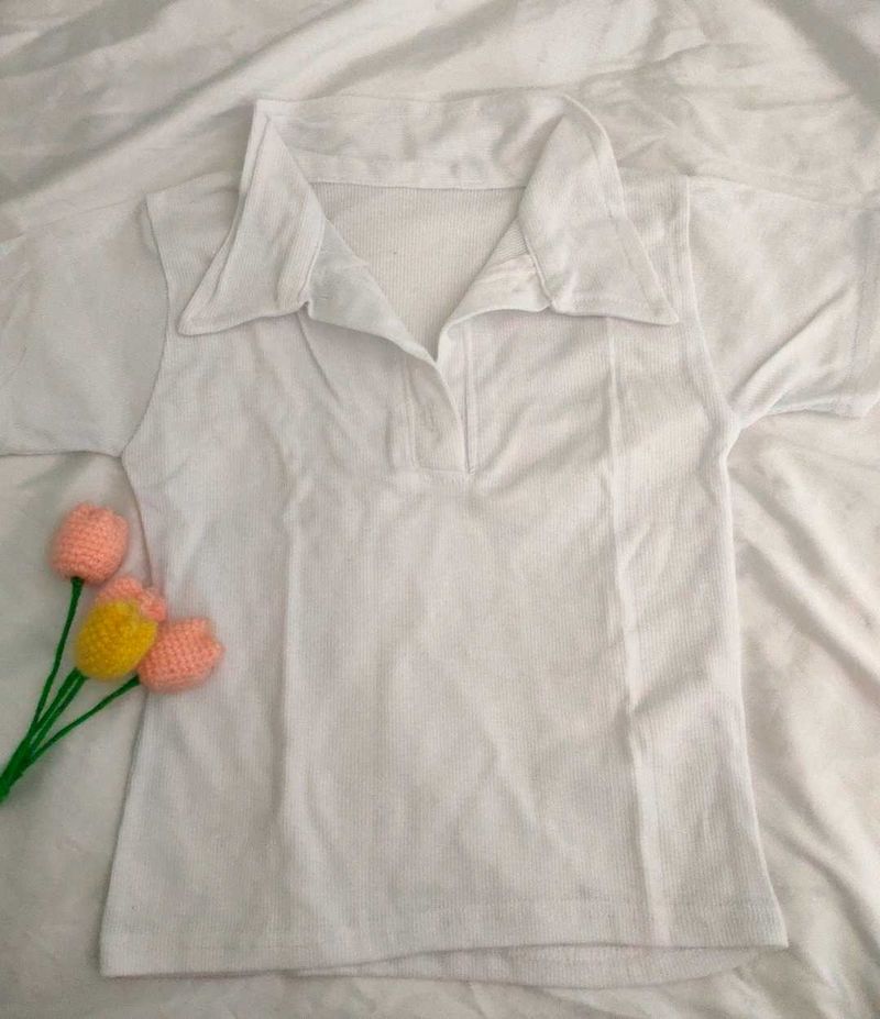 Basic White Crop Tee 🤍