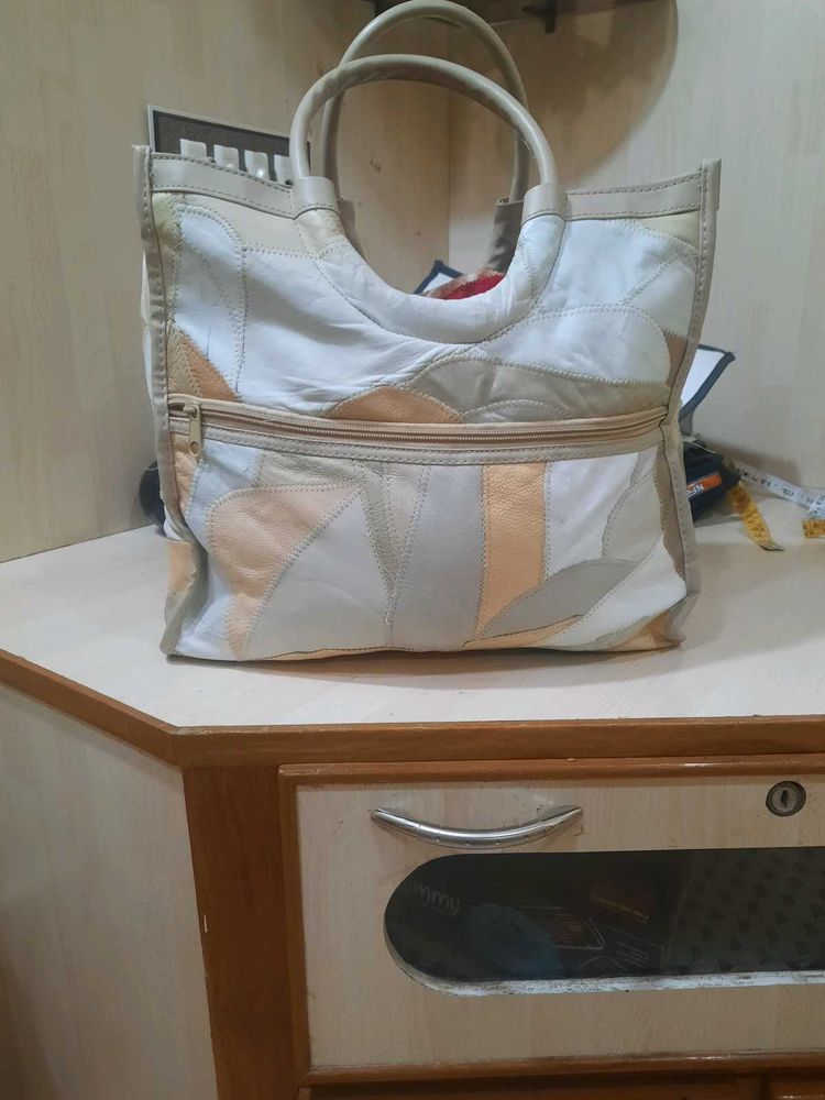 Patchwork Leather Tote Bag