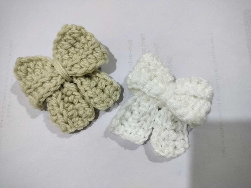 Crochet Hair Bows - Set of 2