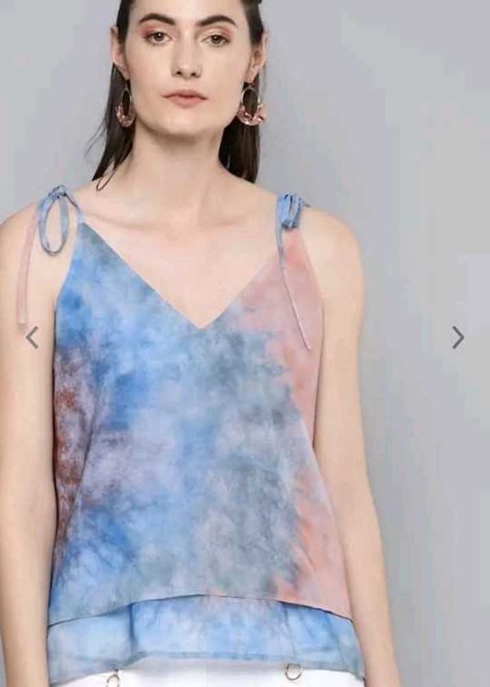 SASSAFRAS Tie-Dye Spaghetti Strap Top