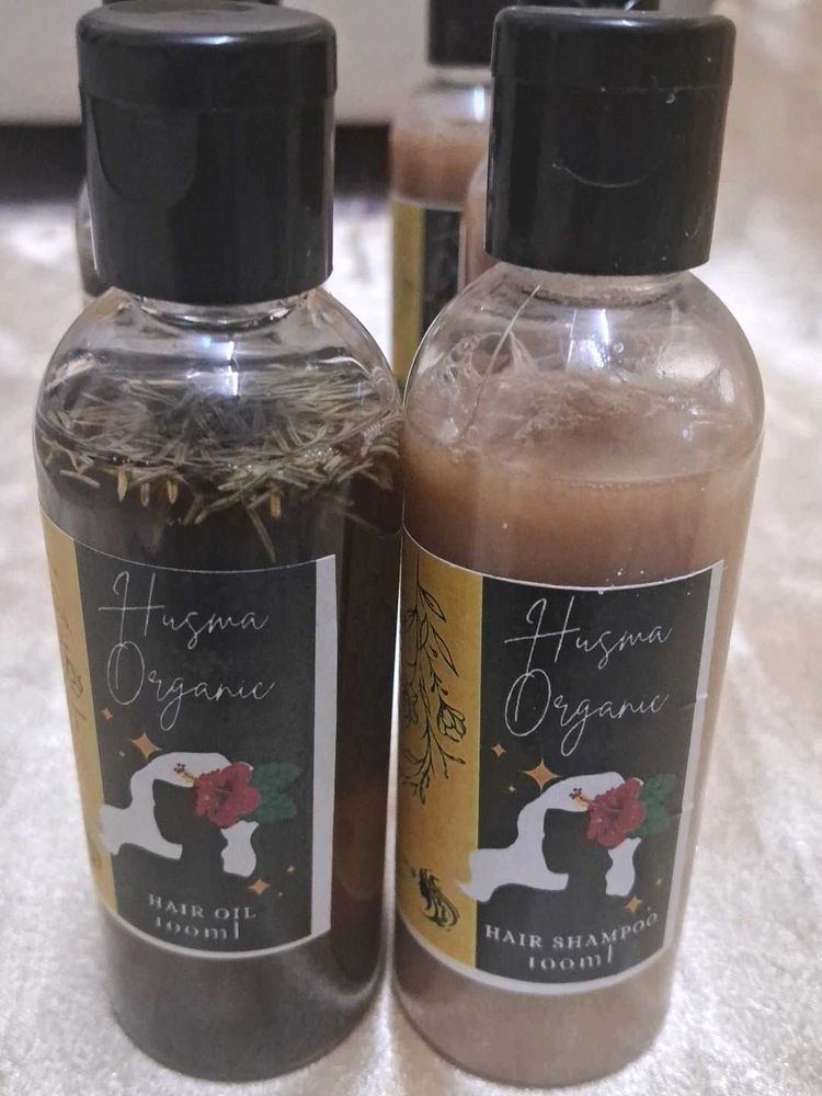 Husma Organic Hair Oil &amp; Shampoo Set