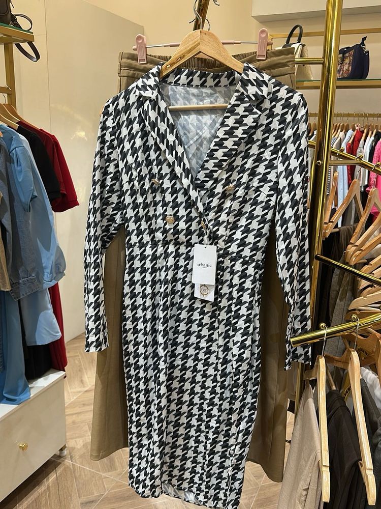 Houndstooth Blazer Dress