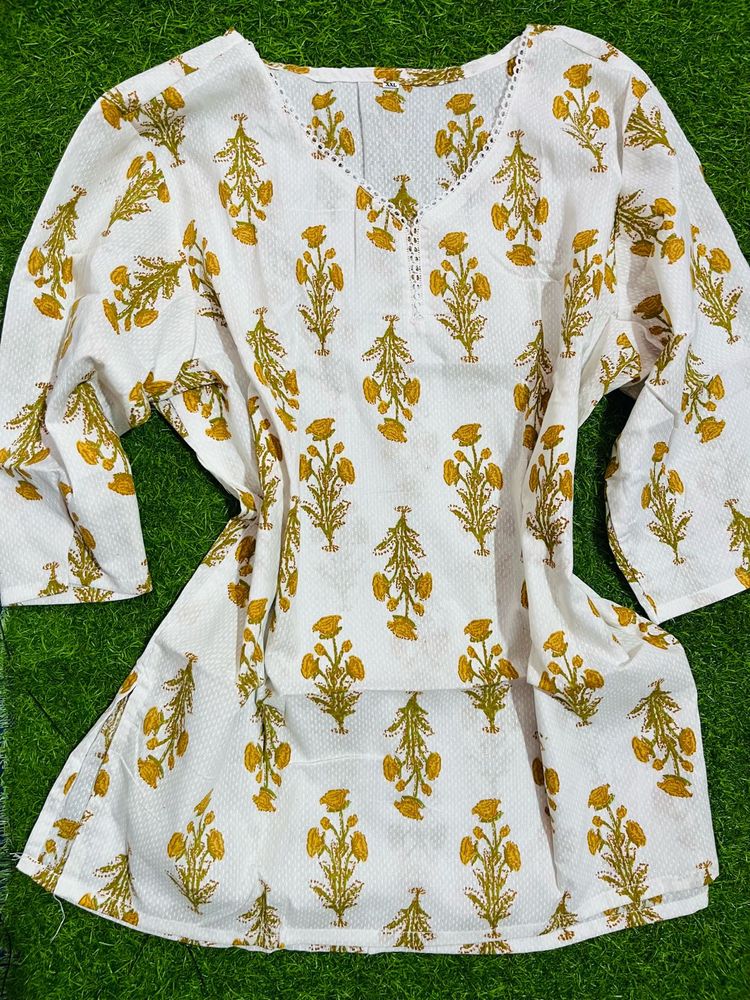 Xxl Size Short Cotton Kurti Unused