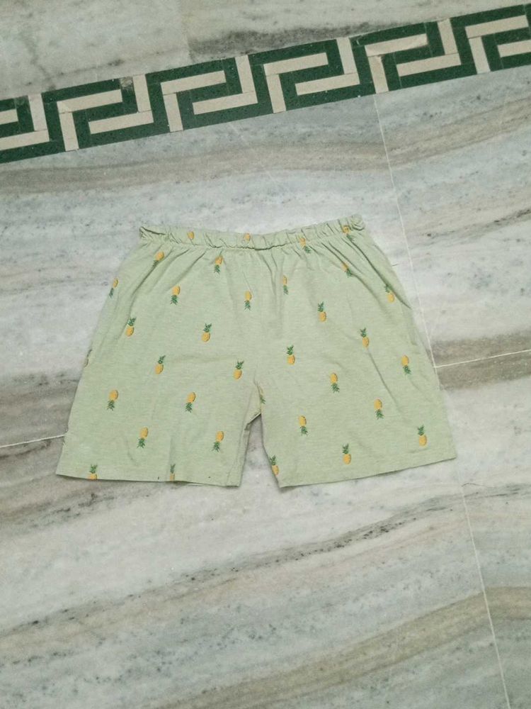 Cute Pineapple Print Shorts