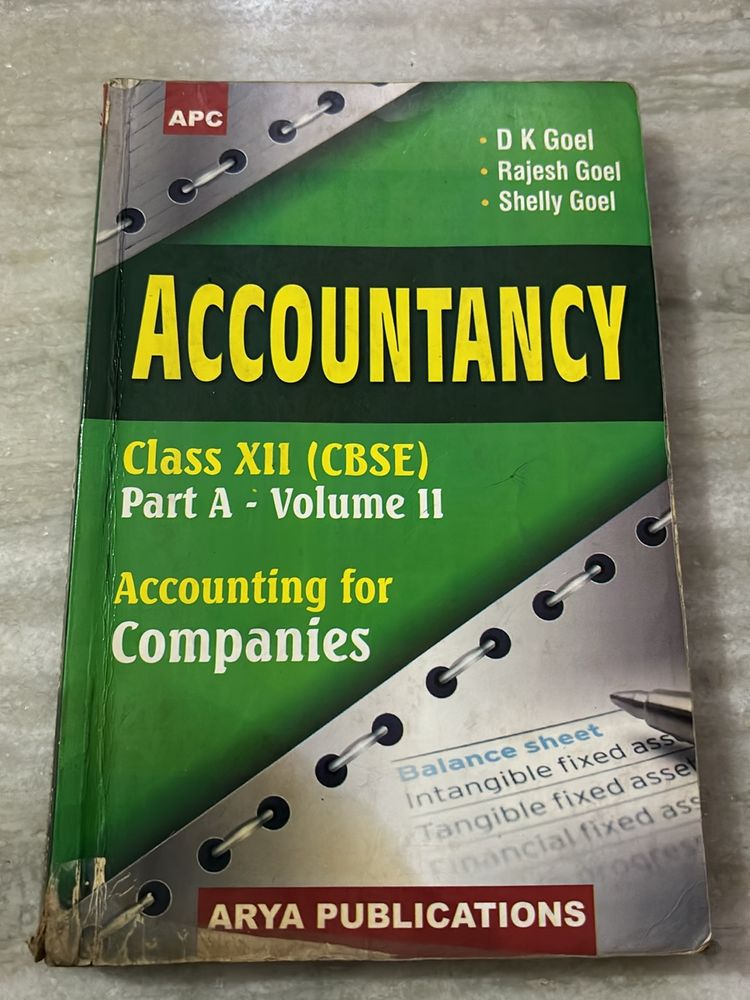 Class XII Accounting For Companies Part A Volume 2
