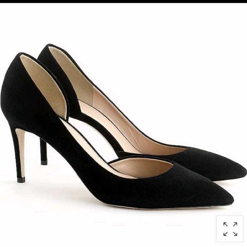 Pure Suede Leather Pointed Toe Pumps