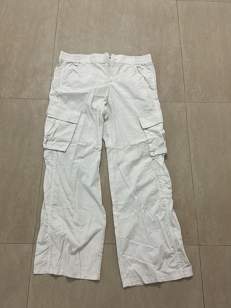 White Cargo Pants