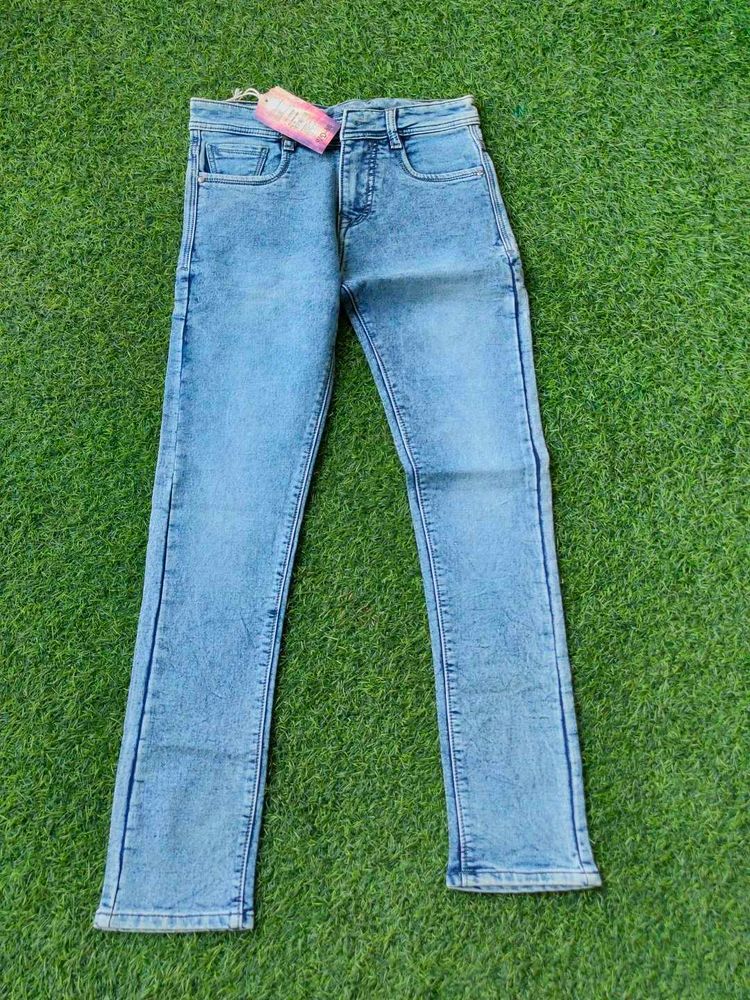 VD-86 Mens Slim Fit Light Wash Denim Jeans