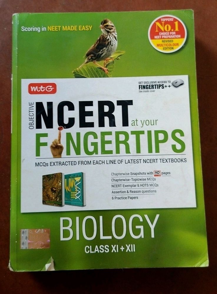 Mtg NCERT FINGERTIPS BIOLOGY CLASS XI+XII