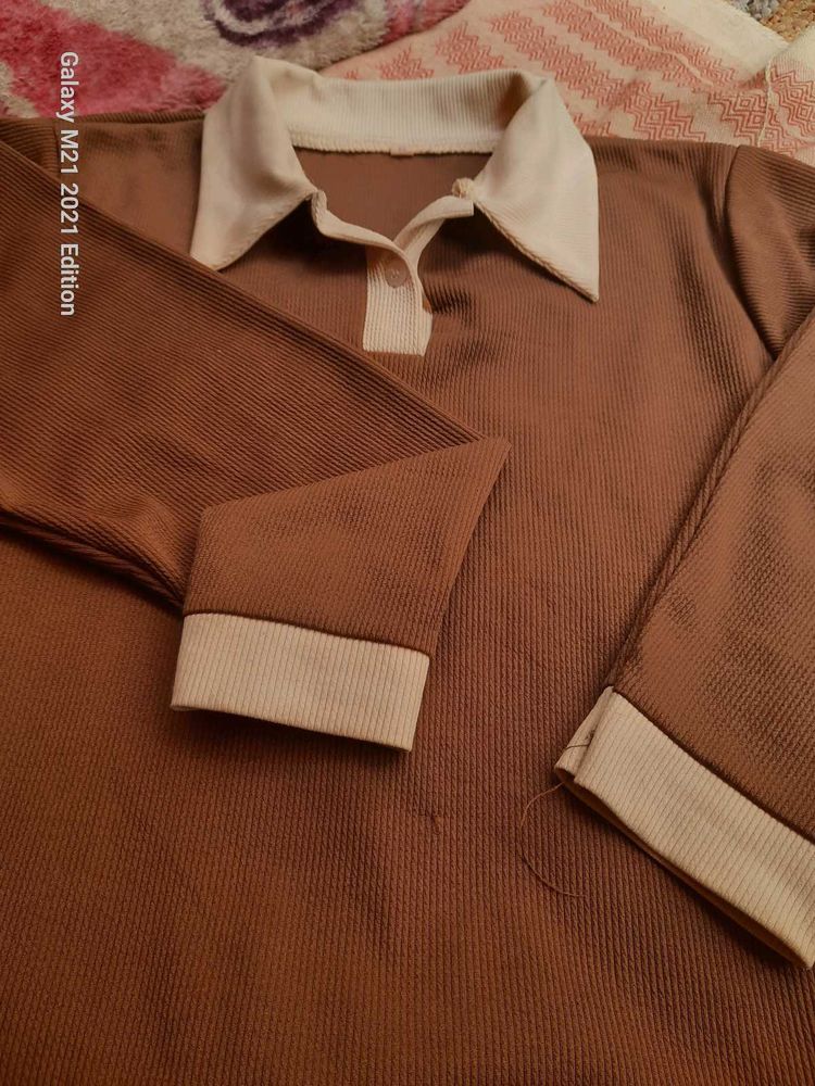 Brown Long Sleeve Top