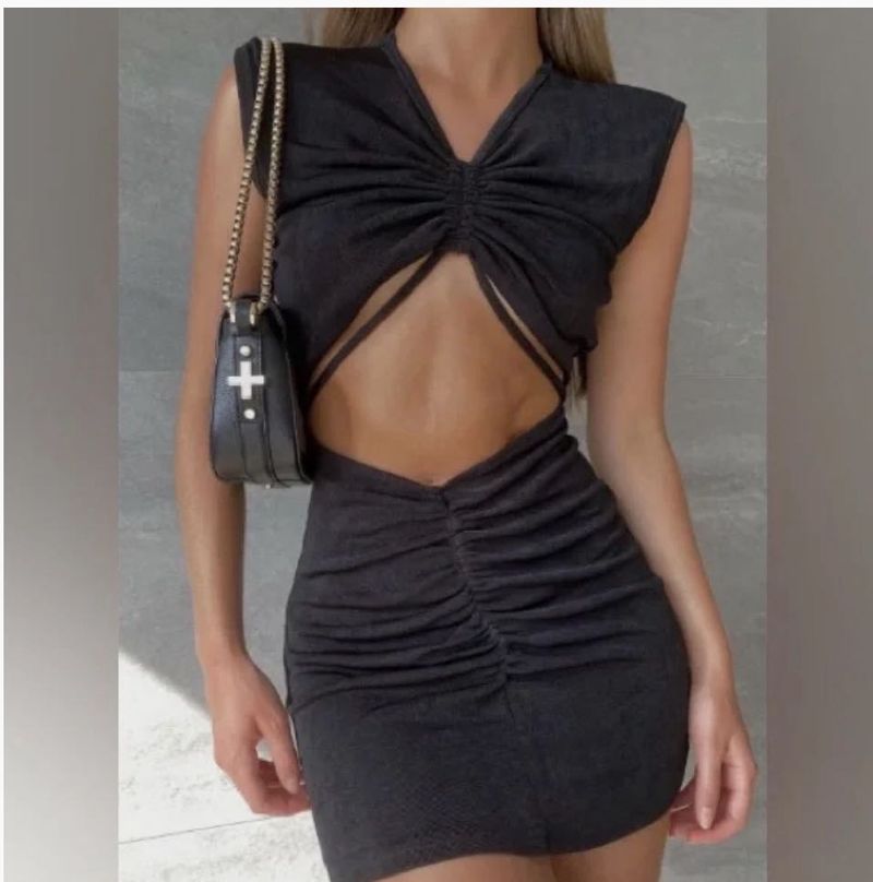 Black Cutout Mini Dress