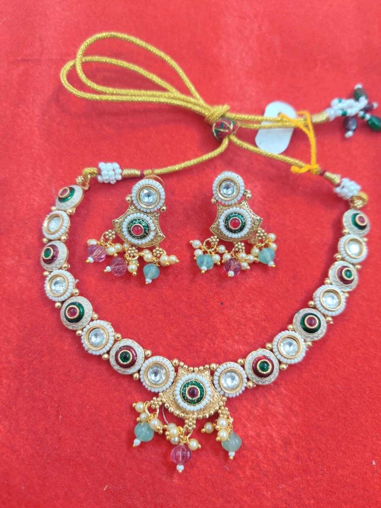 Brass Beads Choker Set