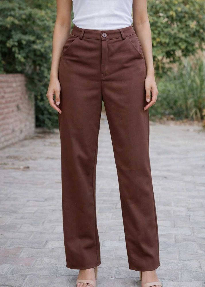 Coffee Brown Straight Leg trouser
