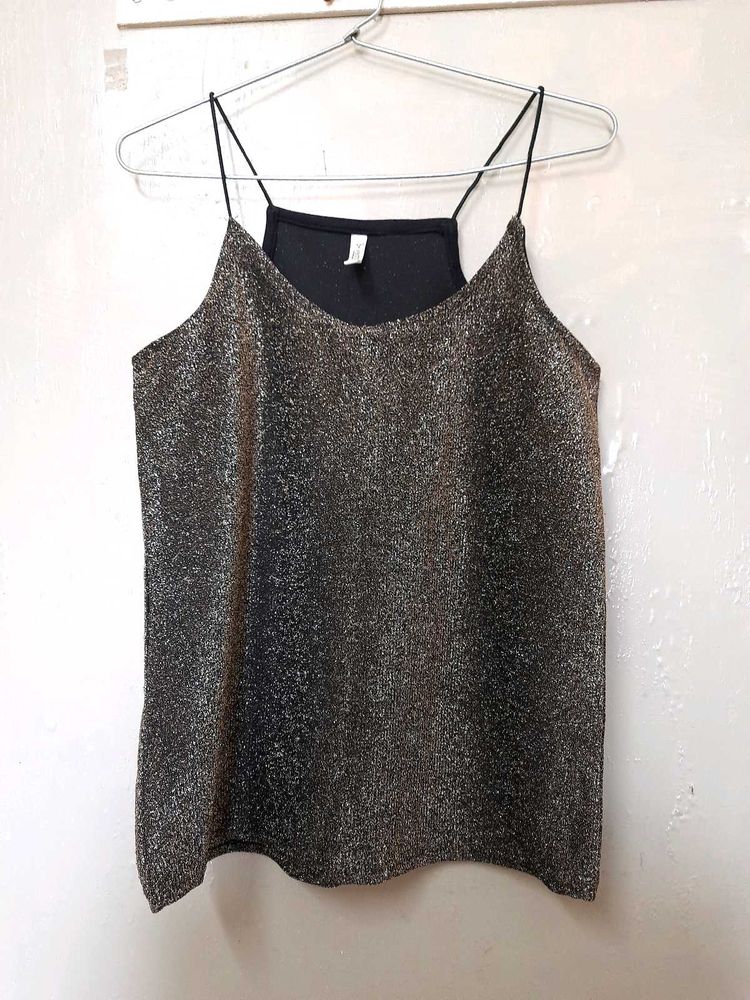 Party Wear Shimmery Shiny Top Sleeveless