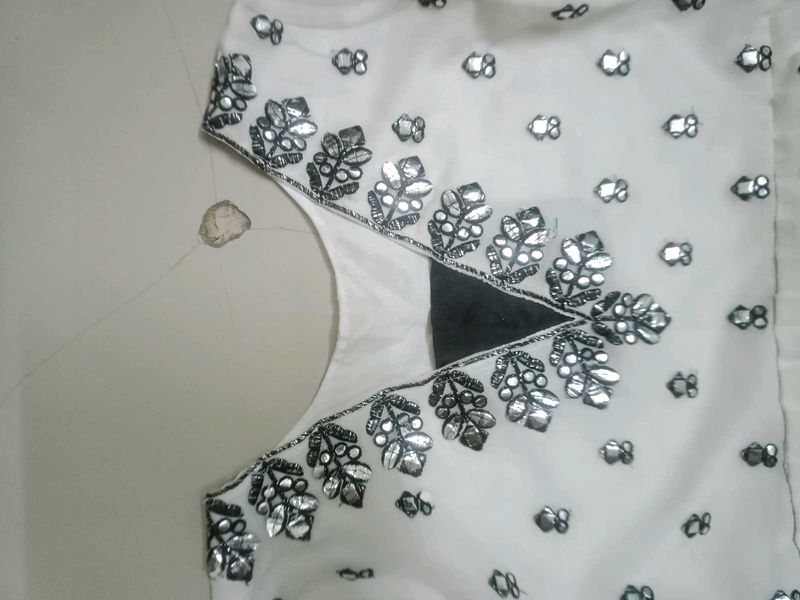 White Embellished Top