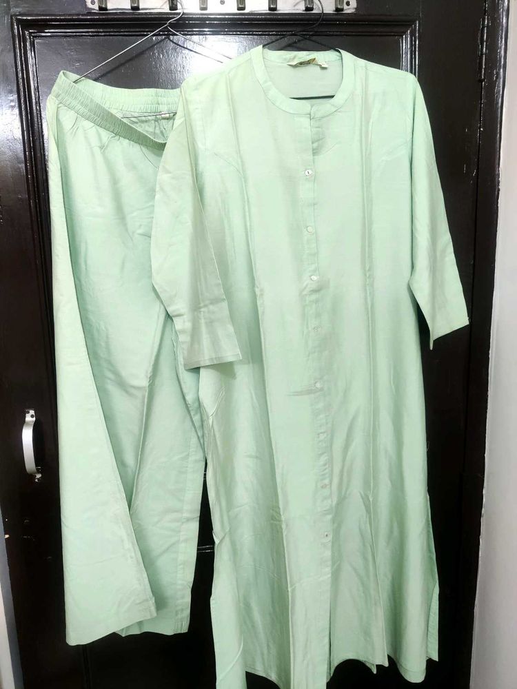 Mint Green Kurta Plazo Set,