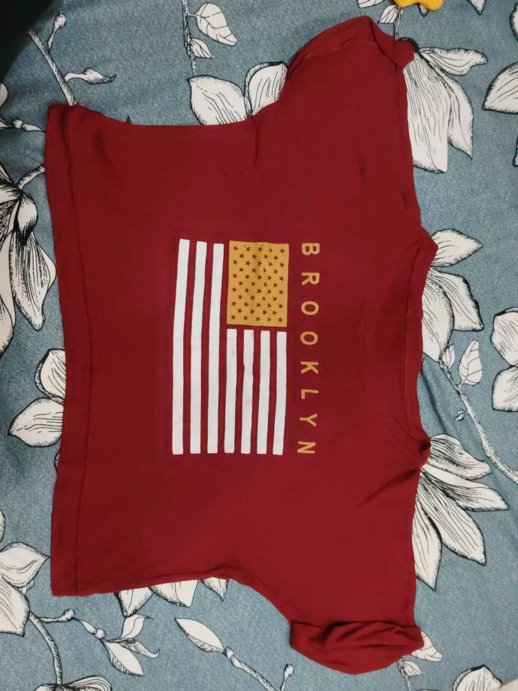 Crop Cotton Tshirt For Women