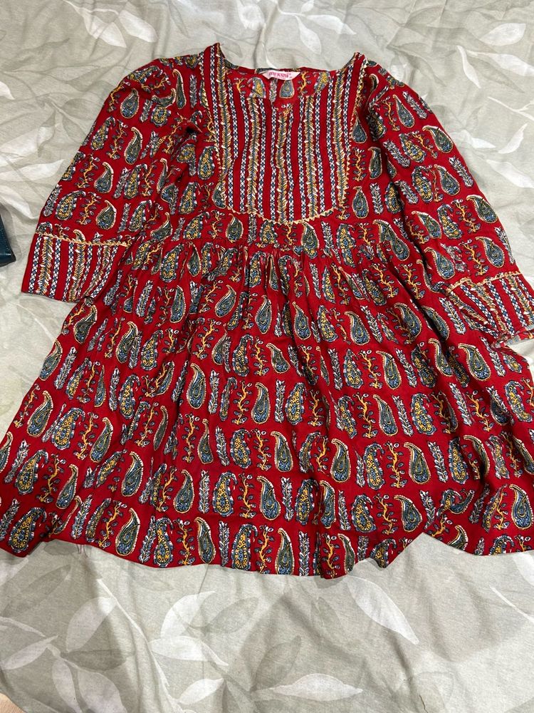 Red Printed Dress