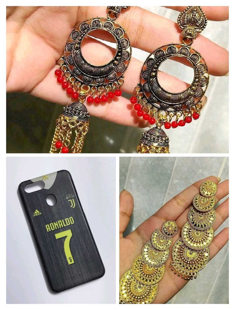 Earrings &amp; Oppo F9 Pro Adidas Back Cover