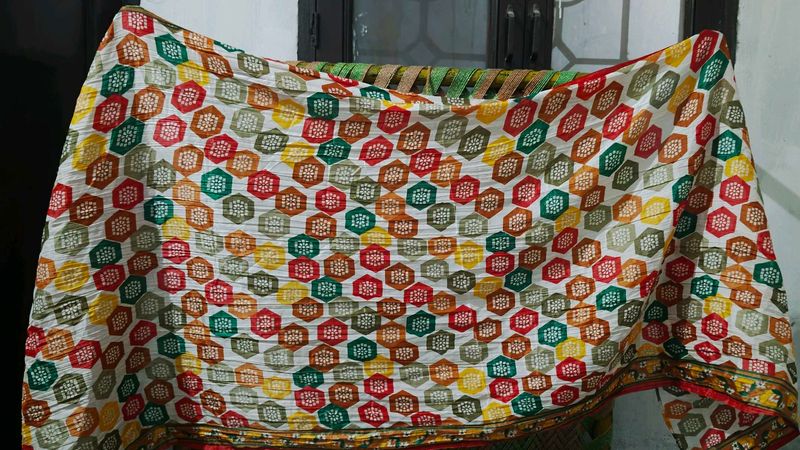 Colorful Geometric Print Dupatta