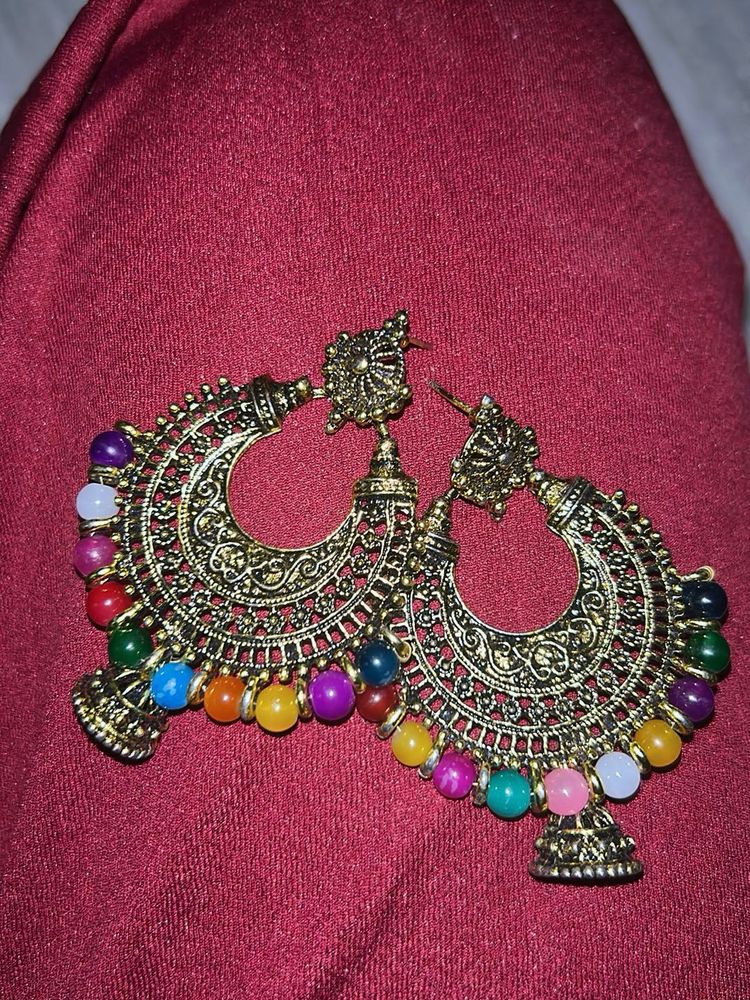 Colorful Jhumka Earrings